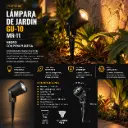 Lampara de jardín GU-10 JT-15161-BK MR-11 negro de aluminio con puya plástica