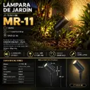 Lampara de jardín GU-10 JT-15106-BK MR-11 negro C/PUYA