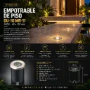 Empotrable de piso GU-10 JT-15651-SS MR-11  60 * 120 mm INOX