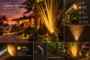 Lampara de jardin 3W 1200K JT-15182 DBZ 44 mm * 160 mm Aluminio c/puya 100-240V 38º 