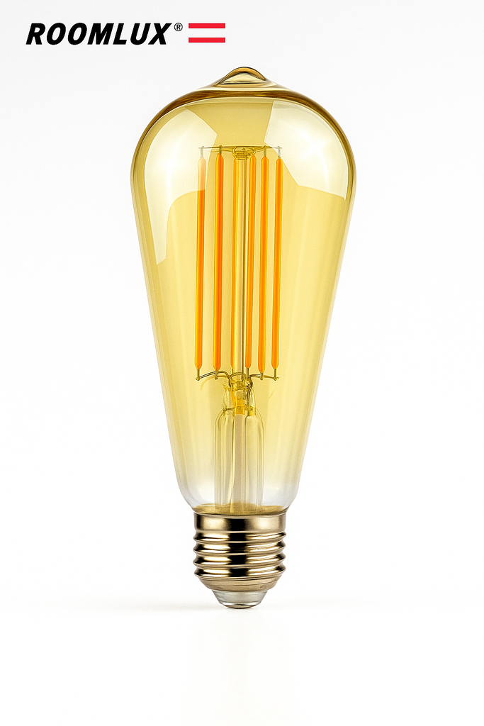 Bombillo 10w 2200k E-27 B70268 VINTAGE ST64 AMBAR 110V-130V