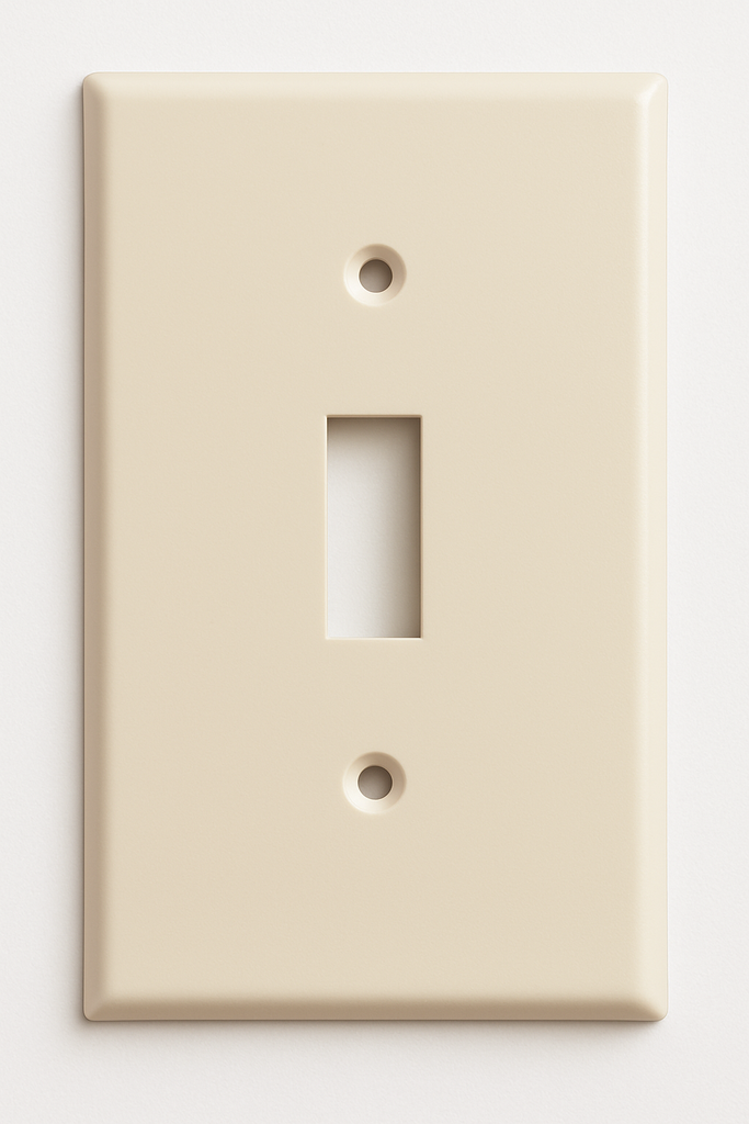 TAPA 2X4 PLASTICA SENCILLA INTERRUP.TOR JFC-031Z IVORY VINTAGE T/LEVITON