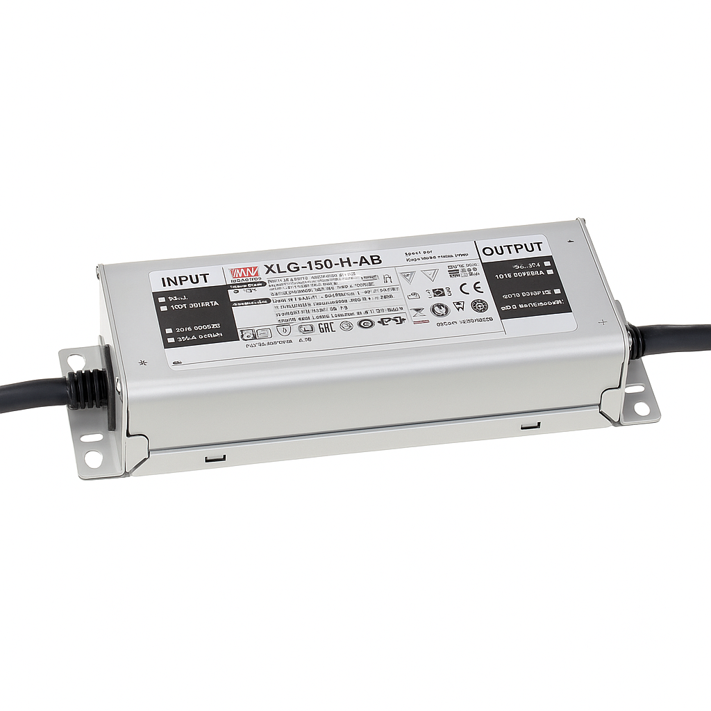 Driver 150W 12V XLG-150-12v 12Amp IP-67 110-277V MEAN WELL