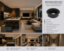 Empotrable Basculante Ø CS57-A G5.3 Recesada Negro Ø 80mm (90*53.5) EVOLIGHT