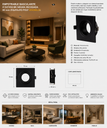 Empotrable Basculante # D27450 BK Negra Recesada 85 mm (93x93x29) POLY ROOMLUX