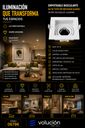 Empotrable Basculante GU-10 TS71S WH Recesada Blanco # 90 mm (100x100x37) Aluminio