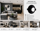 Empotrable Fija Ø D27375 Recesada BK Negra Ø 75 mm (95*53) POLY ROOMLUX