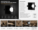 Empotrable Fija # D27385 Recesada BK Negro # 85 mm (93*53) POLY ROOMLUX