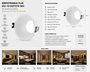 Empotrable Fija GU-10 D27375 WH Recesada Blanca Ø 83 mm (93*55) PC D27375