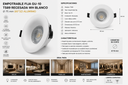 Empotrable Fija GU-10 TS89 Recesada WH Blanco Ø 75 mm (85*32) Aluminio
