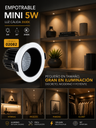 Empotrable Mini 5W 3000K LCS7240R-5 WH/BK LED Ø Blanco/Negro Ø 35MM (40*59) 30° 100-240V