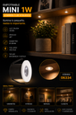 Empotrable Mini 1w 3000K WH LCG0610-1 LED Ø BLANCA Ø 30MM (35*29) 30° MINI 100-240V
