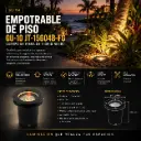 Empotrable de piso GU-10 JT-15604B-FG cuerpo de fibra de vidrio negro IP-65