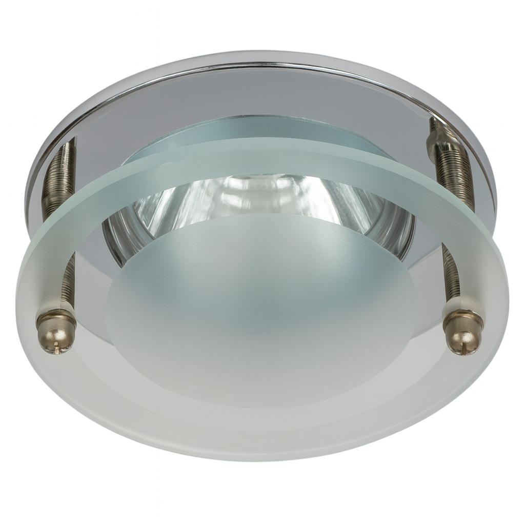 Empotrable fija YM298-4 G5.3 55 mm (80 * 30mm) WH C/CRISTAL .SUSPENDIDO. BLANCO (outlet)