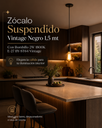 Zócalo Suspendido Vintage Negro E-27 1,5 mt para iluminación interior,