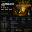 Lampara de jardin gu-10. JT-15125 BK proyector de jardín aluminio c/puya plástica color negro