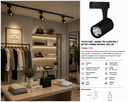 Foco Riel 3000K 7W LDG910E-7 90*50*120mm Negro 420 lm