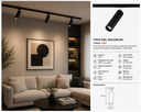 Foco Riel B30330B BK 12W 3000K LED 24º Negro 960LM 60*200 mm 2 Contactos