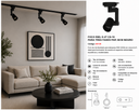 Foco Riel E-27 CS-10 para Tres Fases PAR 30/38 Negro