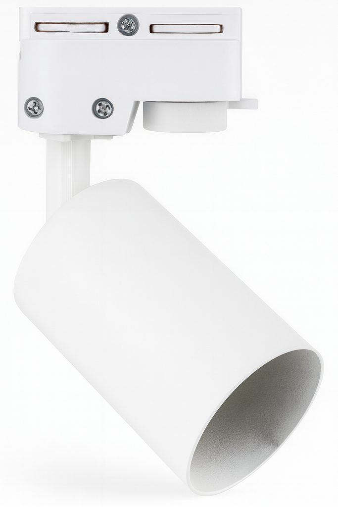 Foco de riel GU-10 TG-20 WH dos fases blanco AL+PC 55X145 mm