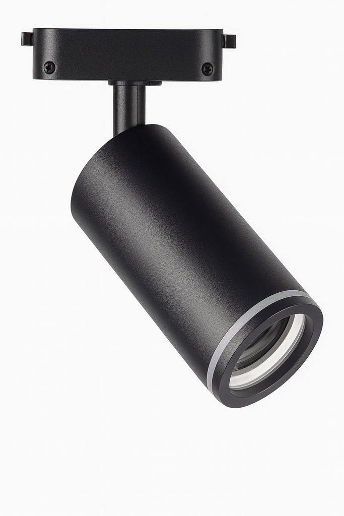 Foco de riel GU-10 TS194C BK 55 x 175 mm aluminio Negro