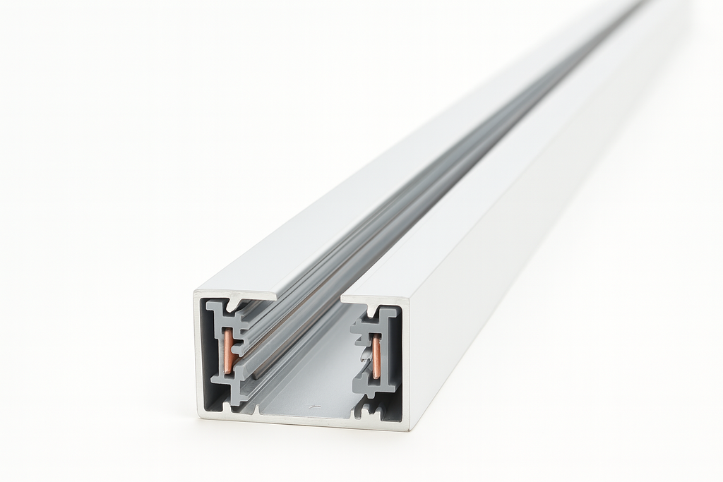 Riel 1.5 Mts T2115D WH 2 contac. BLANCO PARA LAMPARAS DE RIEL METALICO