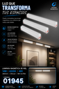Lampara Magnética de Riel 14W 4200K TS2240S-14 260mm 48v Difusor WH ULTRA