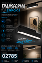 Lampara Magnética de Riel 16W 4100k TX1240A-16 292 mm 120º 48 v 960lm Difusor