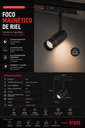 Foco Magnético de Riel 10w 4200K TX2140S-10 BK 36º DC48V 1300lm CRI-90 50*150 mm Negro