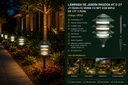 Lampara de Jardín Pagoda 4T E-27 JT-15224-FG Verde 1/2 NPT Con Niple de 1 FT y Puya