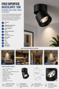 Foco Superficie Basculante 10W 4000K LDG2920B-10 BK 600LM 72 X 132 mm EVOLIGHT