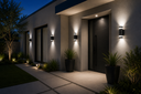 Aplique E-27 GS65R-2 BK UP-Down 235*101*95 Negro Redondo EVOLIGHT IP-65