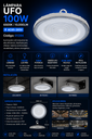 Lampara UFO 100W 6500K B60736 AC85-265V. 10,000LM