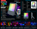 Reflector 70W 120° RGB 85-265V IP-65 Con Control Remoto ML-RGBWR-04