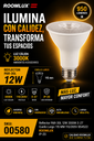 Reflector PAR-30L 12w 3000k E-27 Cuello Largo 115 MM 110/265V B54522 ROOMLUX IP-20