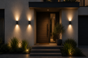 Aplique GU-10 TS127SA-2 Negro UP-Down 80x152 Cuadrado EVOLIGHT IP-65 Aluminio
