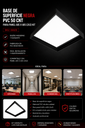 Base de Superficie Negra PVC 50 CNT para Panel 605 X 605 (2X2) KIT