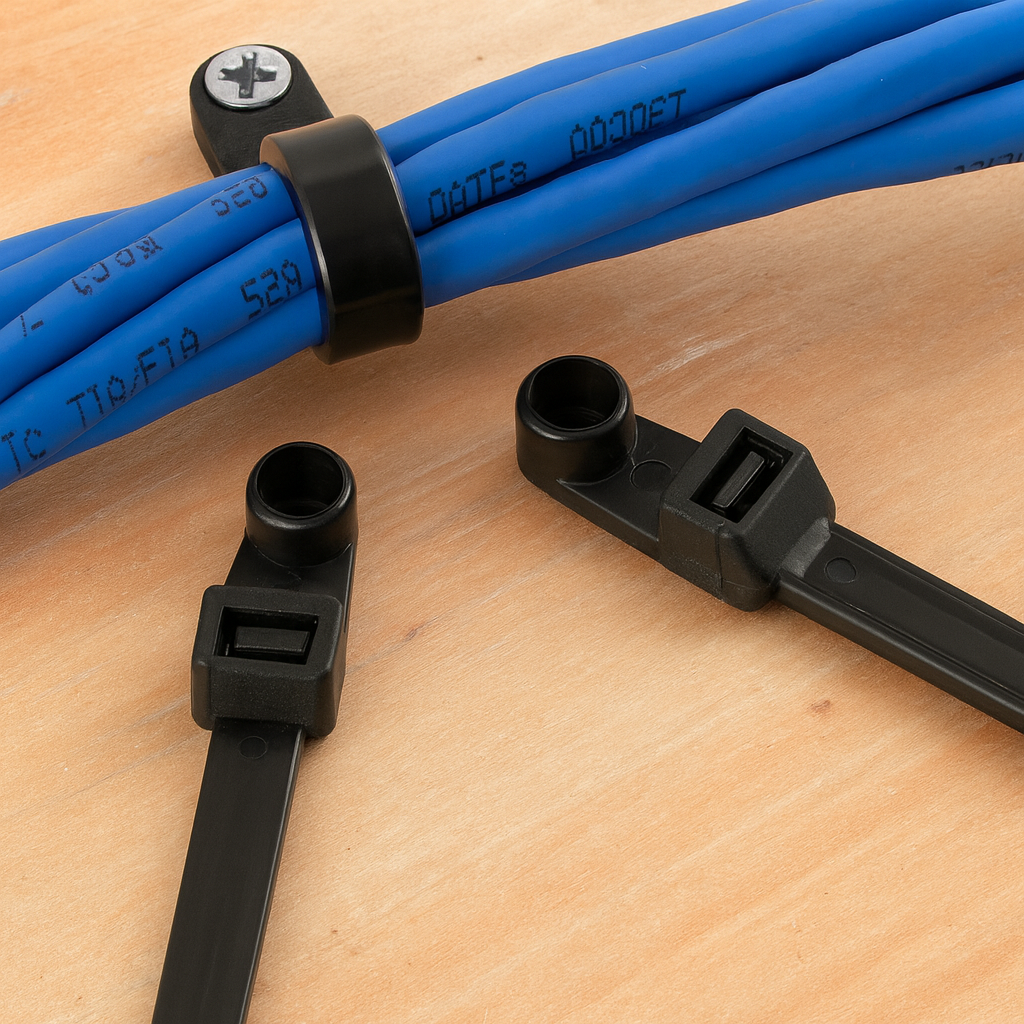 Cable Tie Blanco C/Fijación (CHS-200MT)