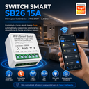 Switch Smart SB26 15A (Interruptor Inalámbrico) 100-240V 2.4 Ghz