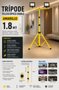 Trípode Telescópico doble Amarillo 1.8 mt