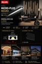 Perfil A02966A07_2 Negro MICRO-PLUS Aluminio KLUS
