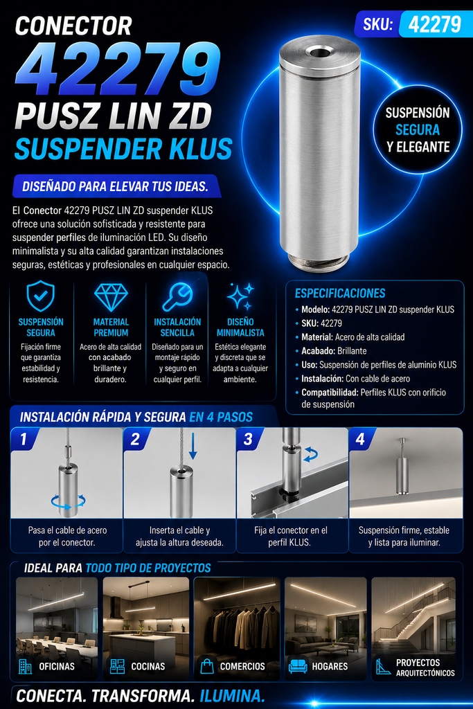 Conector 42279 PUSZ LIN ZD Suspender KLUS