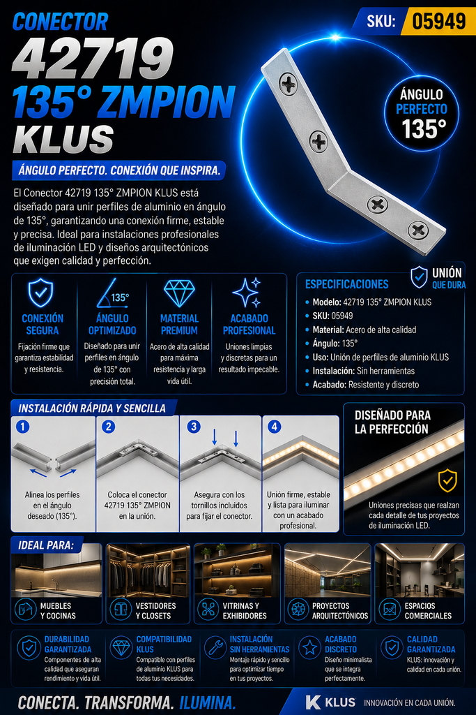 Conector 42719 135º ZMPION KLUS