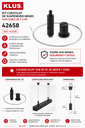 Kit C28231L07 de Suspendido Negro con Cable de 1.5 MT KLUS