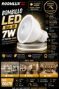 Bombillo 7W 4000k GU-10 B5585 560lm Dimeable 38º 110-130V ROOMLUX