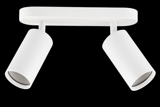 [01983] Foco suprficie GU-10 2/1 TS205S-2 WH BLANCA ACERO 220MM