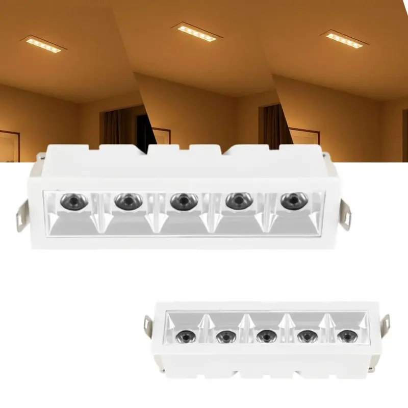 [01266] Empotrable lineal DOTS 10W 3000K BLANCO dimiable 139X37mm 15° 85-265V recesada BY-G2011 2X5 0-10V