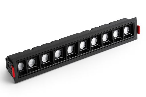 [02744] Empotrable lineal DOTS 20W 3000K 280X37MM negro 30°85-265V recesada LZ-XD600