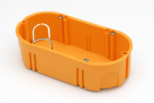 [05446] CAJA ELÉCTRICA D/EMPOTRAR OVALADA NARANJA PARA PAREDES DE SHETROCK