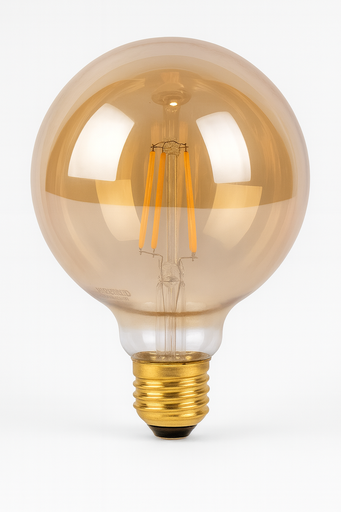 [06258] Bombillo 6W 2200k E-27 VINTAGE G95 Ambar RETRO LAMP. 110V-130V B70161